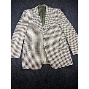 Vintage Ratner Hinshaw's California Sport Coat Mens 40R Brown Houndstooth Formal